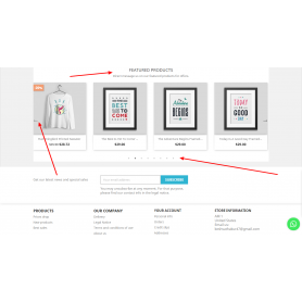 Produits vedettes - Carousel et Responsive