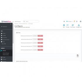 Price decimals - Remove / Add Prestashop Module