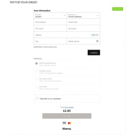 Klarna Checkout New Prestashop - kustom checkout official