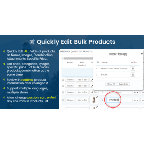 Prestashop / Bulk / Mass editing products