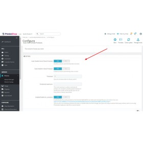 Prestashop Auto Hide Unhide Products Aktivera/inaktivera - Lagerförändring