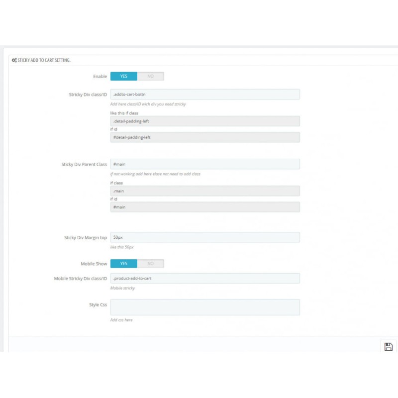 Prestashop Sticky Add To Cart button - Advanced n.