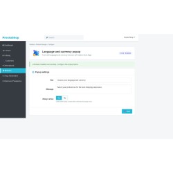 Prestashop Language and Currency Popup